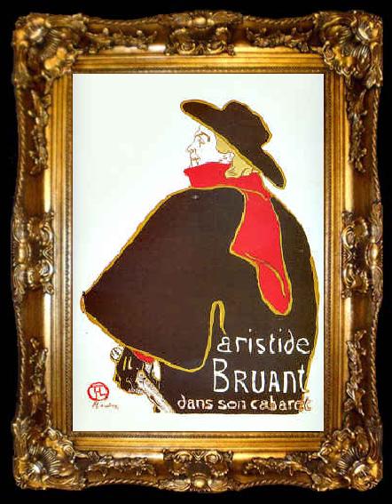 framed   Henri  Toulouse-Lautrec Aristide Bruant dans son Cabaret, ta009-2